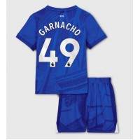 Stroje piłkarskie Chelsea Alejandro Garnacho #49 Koszulka Podstawowej dla dzieci 2025-26 Krótki Rękaw (+ szorty)